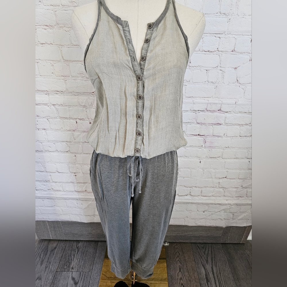 Revolve Stateside Button Front Crop Jumpsuit | Fe… - image 1